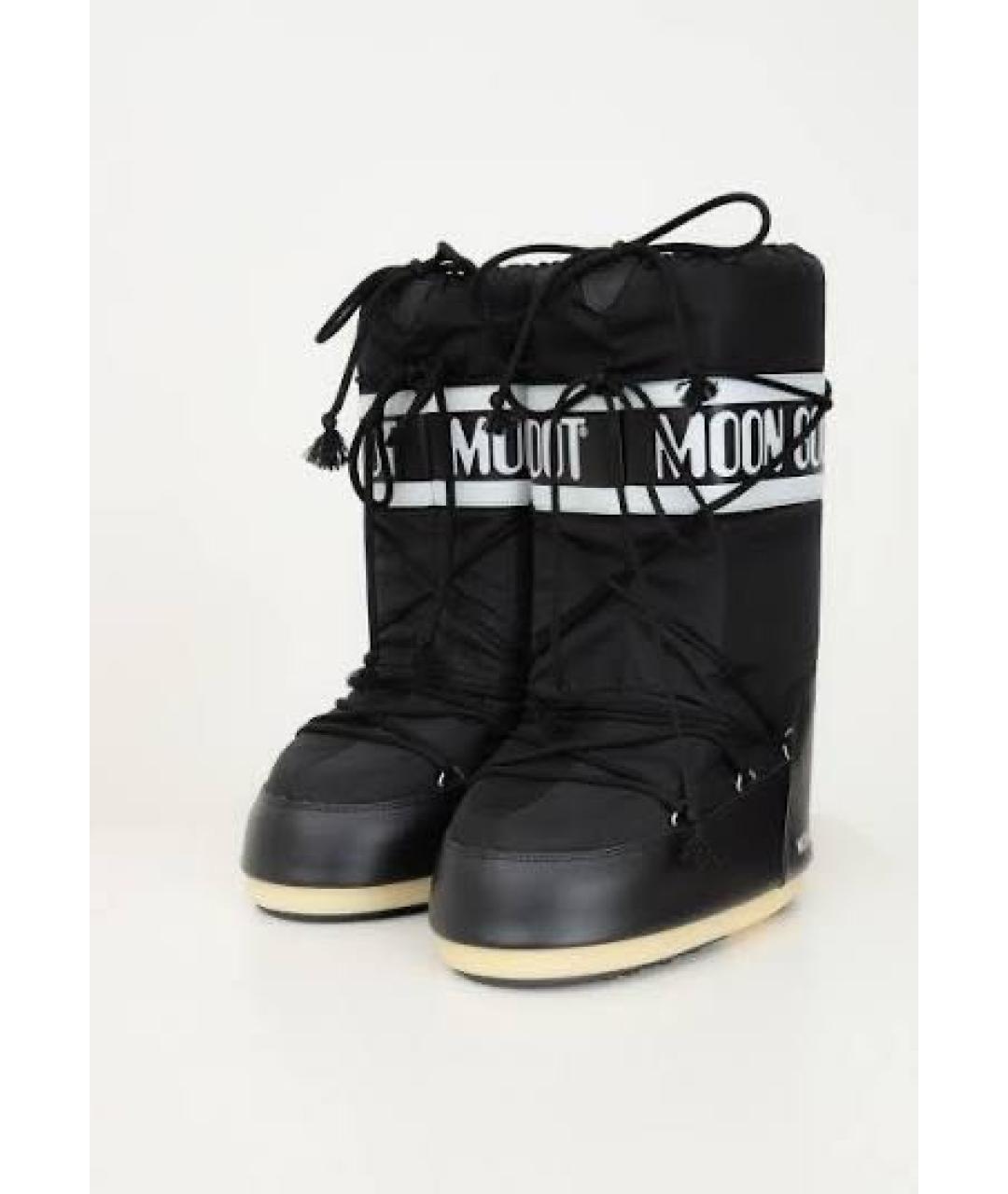 MOON BOOT Черные синтетические сапоги, фото 2