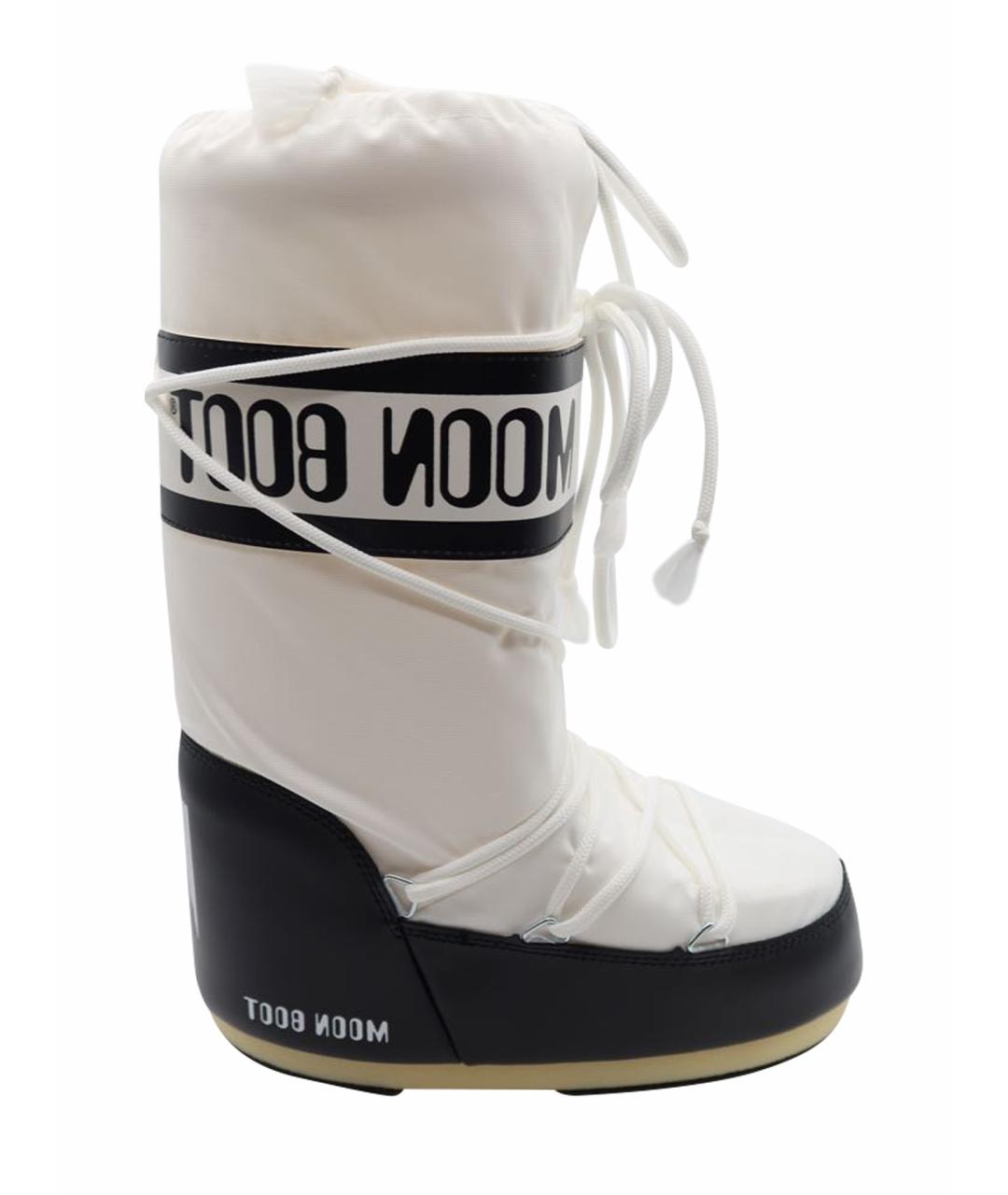 MOON BOOT Белые синтетические сапоги, фото 1