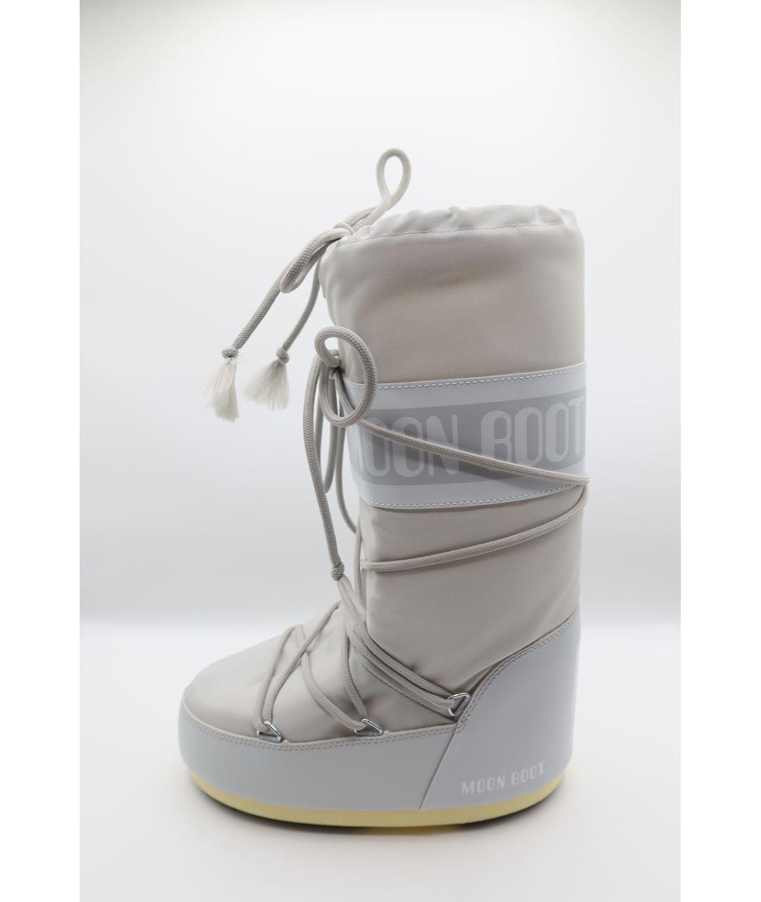 MOON BOOT Серые синтетические сапоги, фото 7