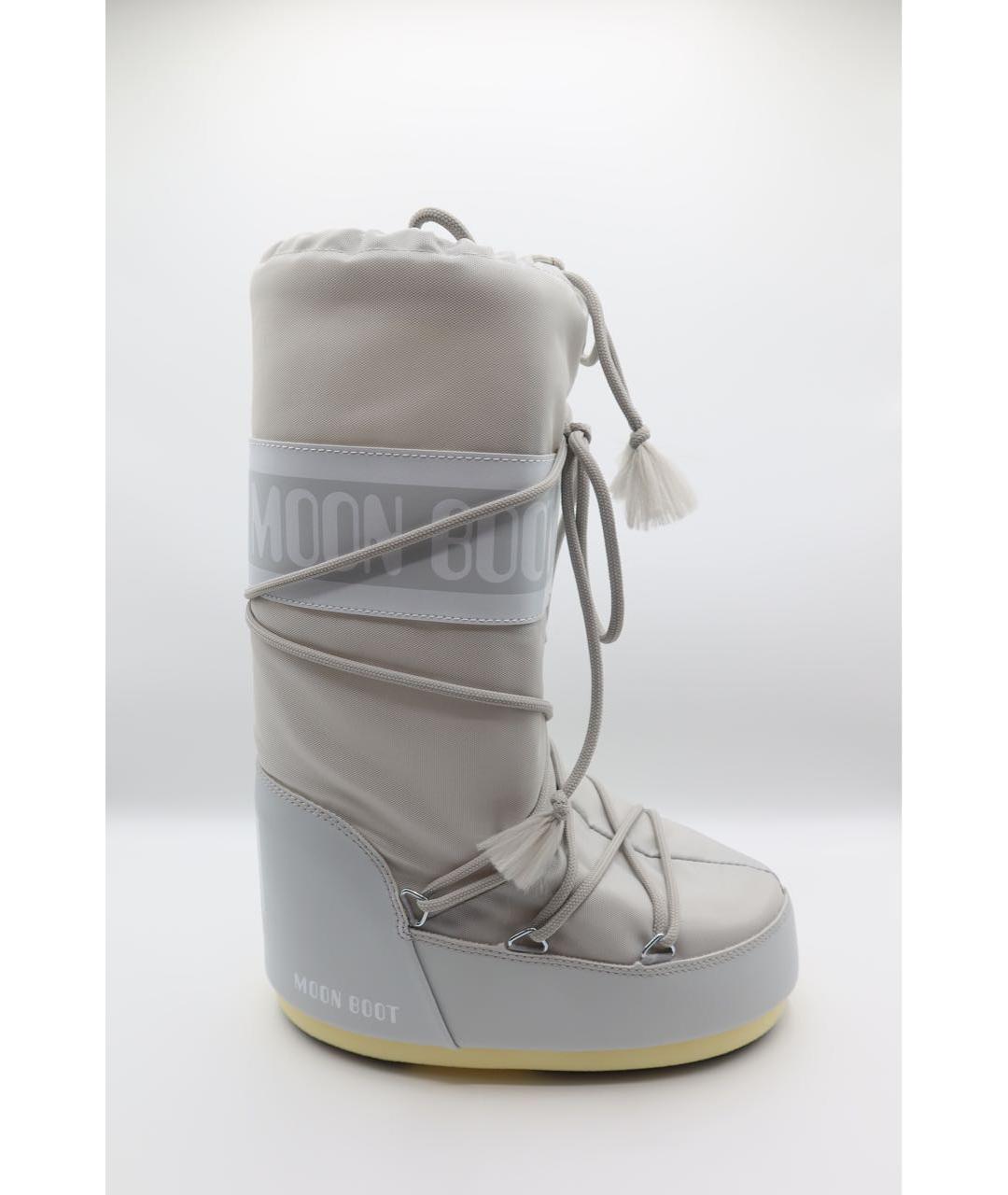 MOON BOOT Серые синтетические сапоги, фото 3