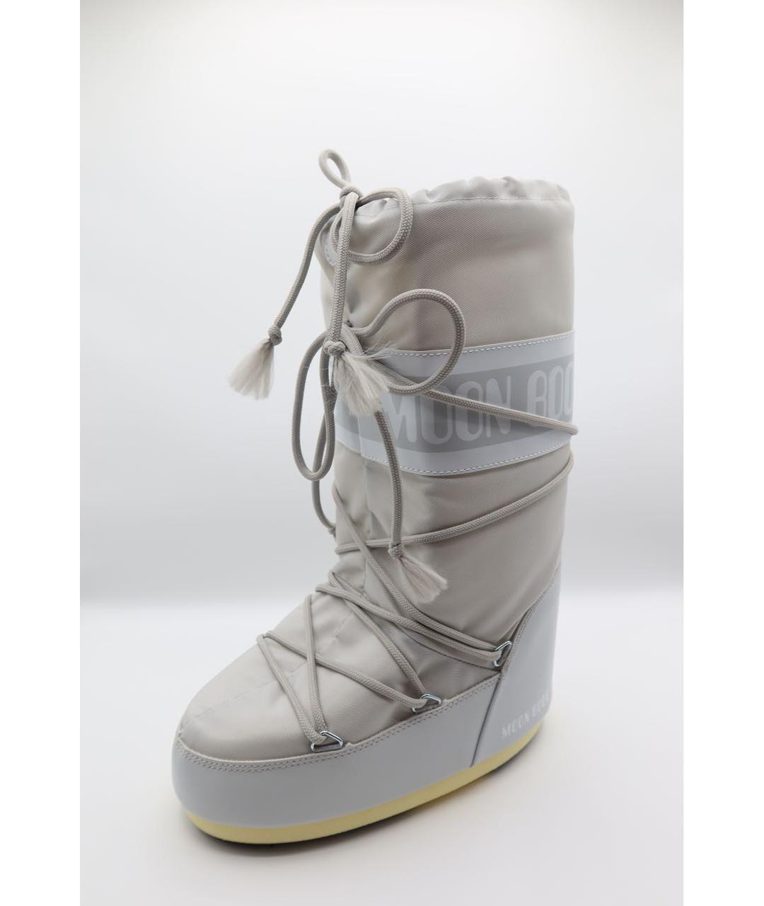 MOON BOOT Серые синтетические сапоги, фото 2