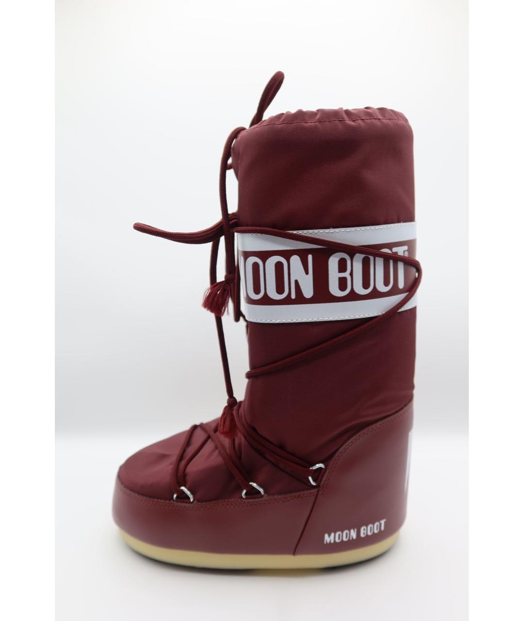 MOON BOOT Бордовые синтетические сапоги, фото 7