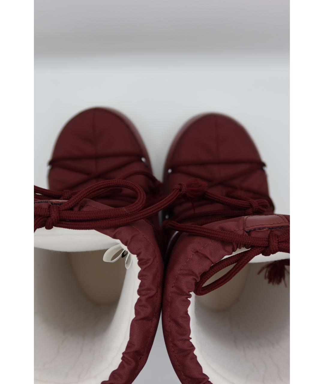 MOON BOOT Бордовые синтетические сапоги, фото 5