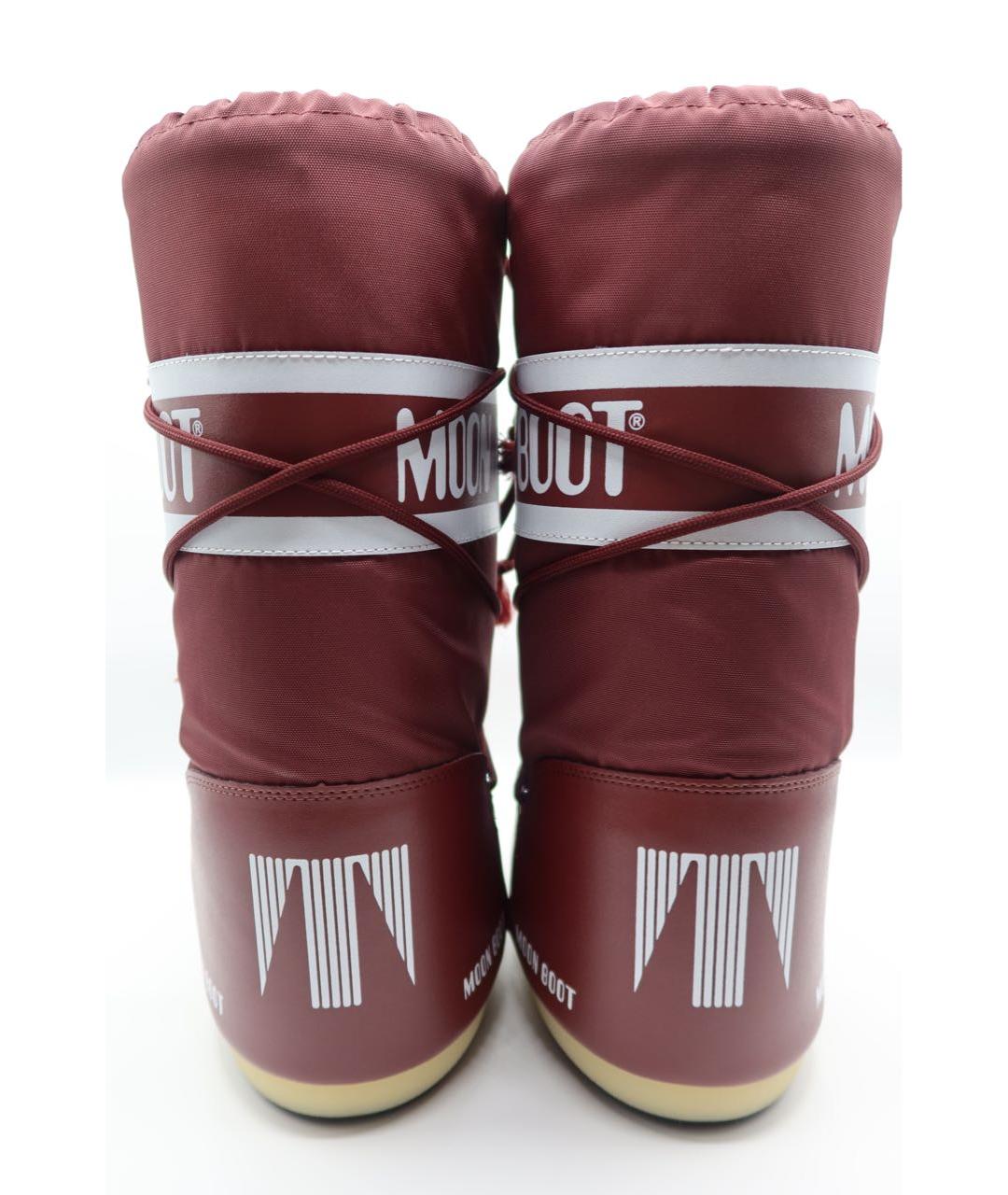 MOON BOOT Бордовые синтетические сапоги, фото 4