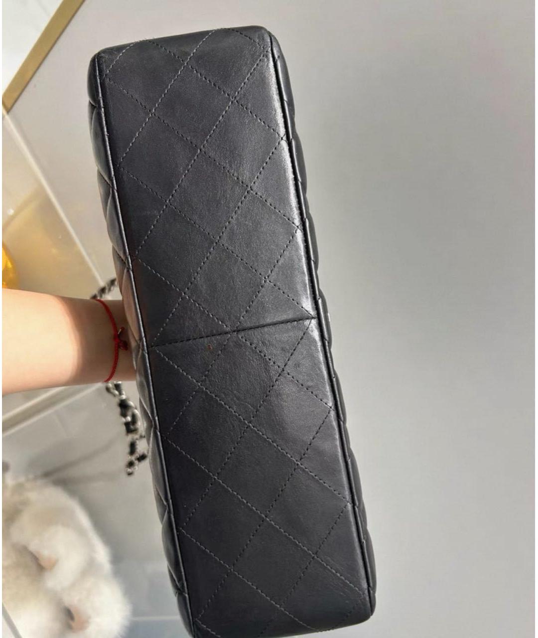 CHANEL Черная кожаная сумка через плечо, фото 4