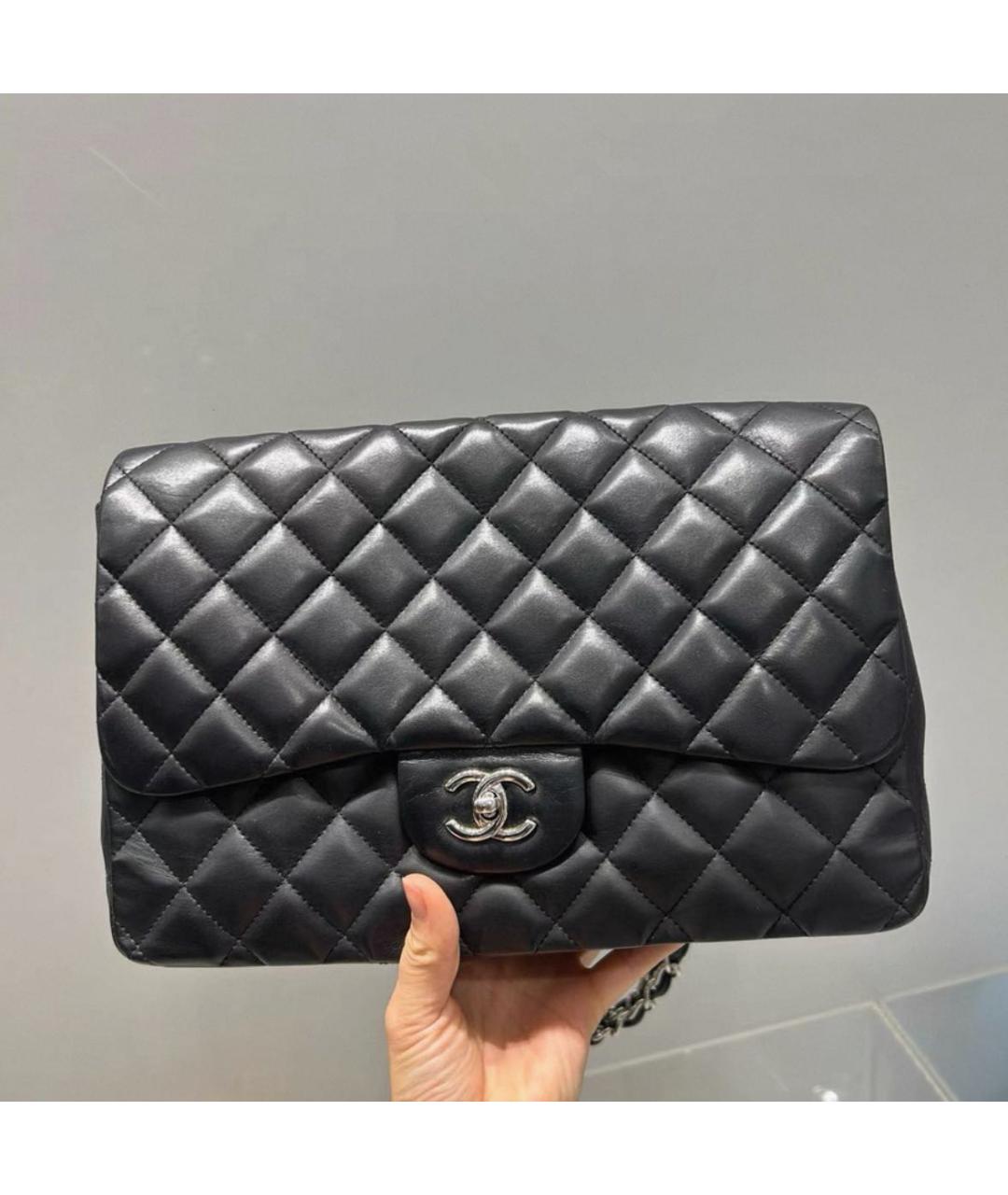 CHANEL Черная кожаная сумка через плечо, фото 5