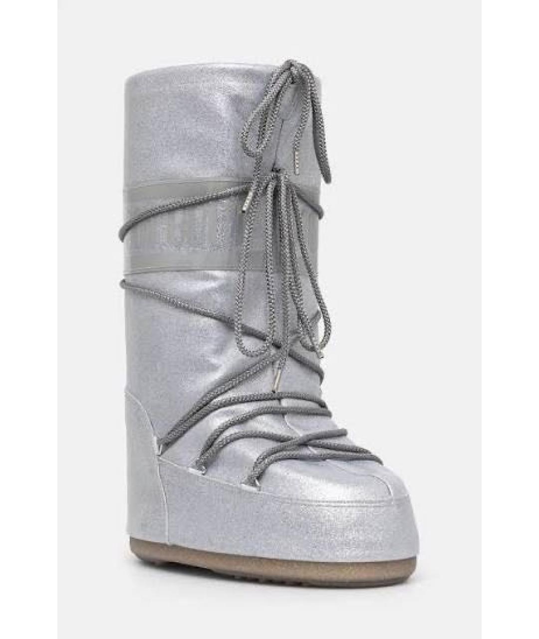 MOON BOOT Серебряные ботинки, фото 2