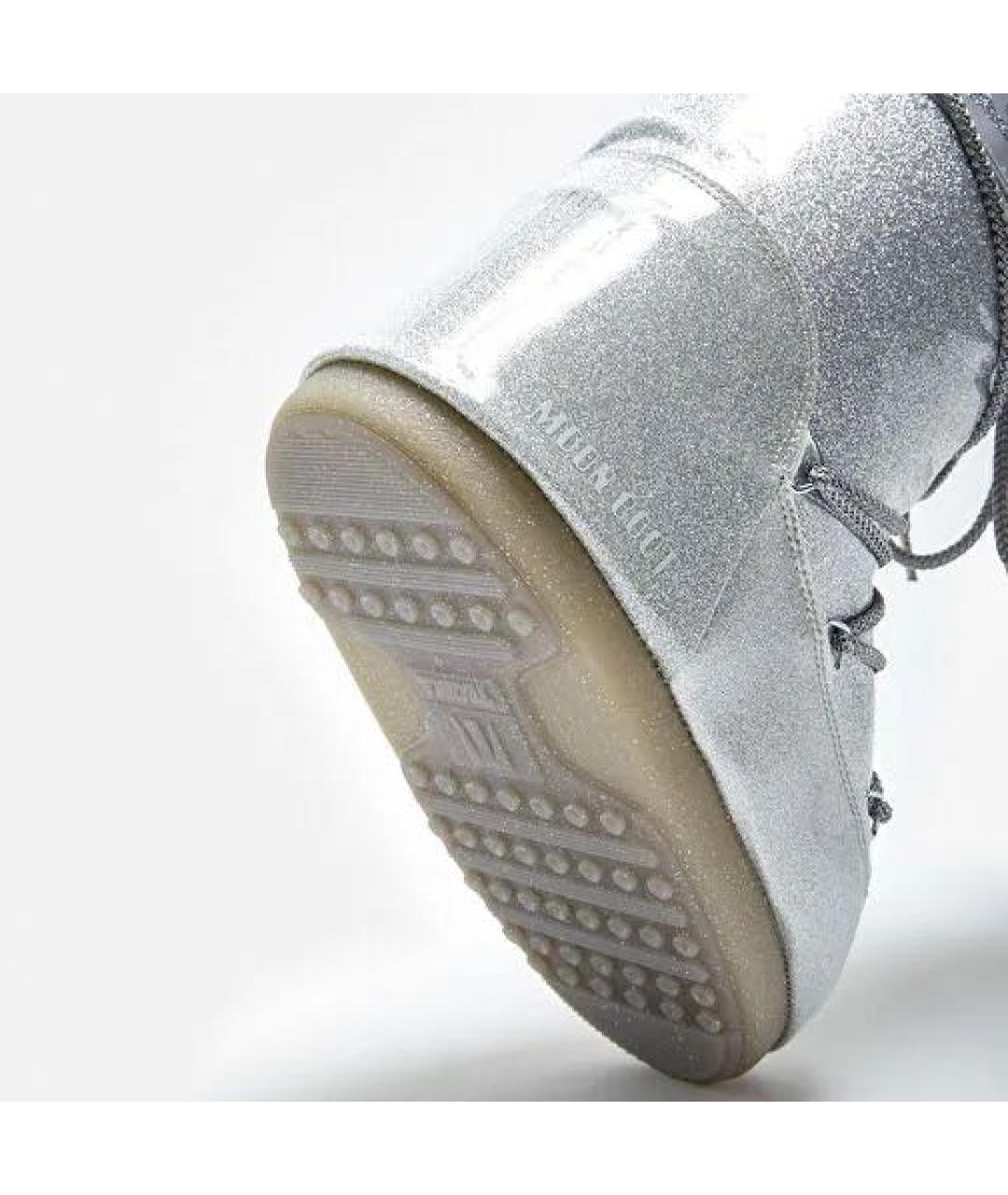 MOON BOOT Серебряные ботинки, фото 4