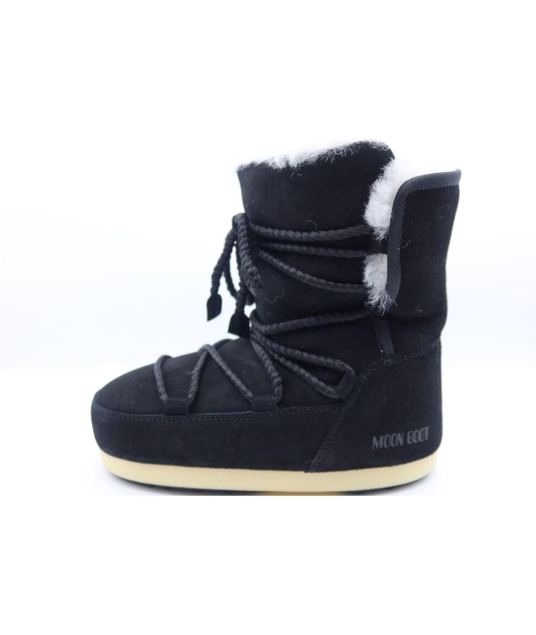 MOON BOOT Черные замшевые ботинки, фото 5