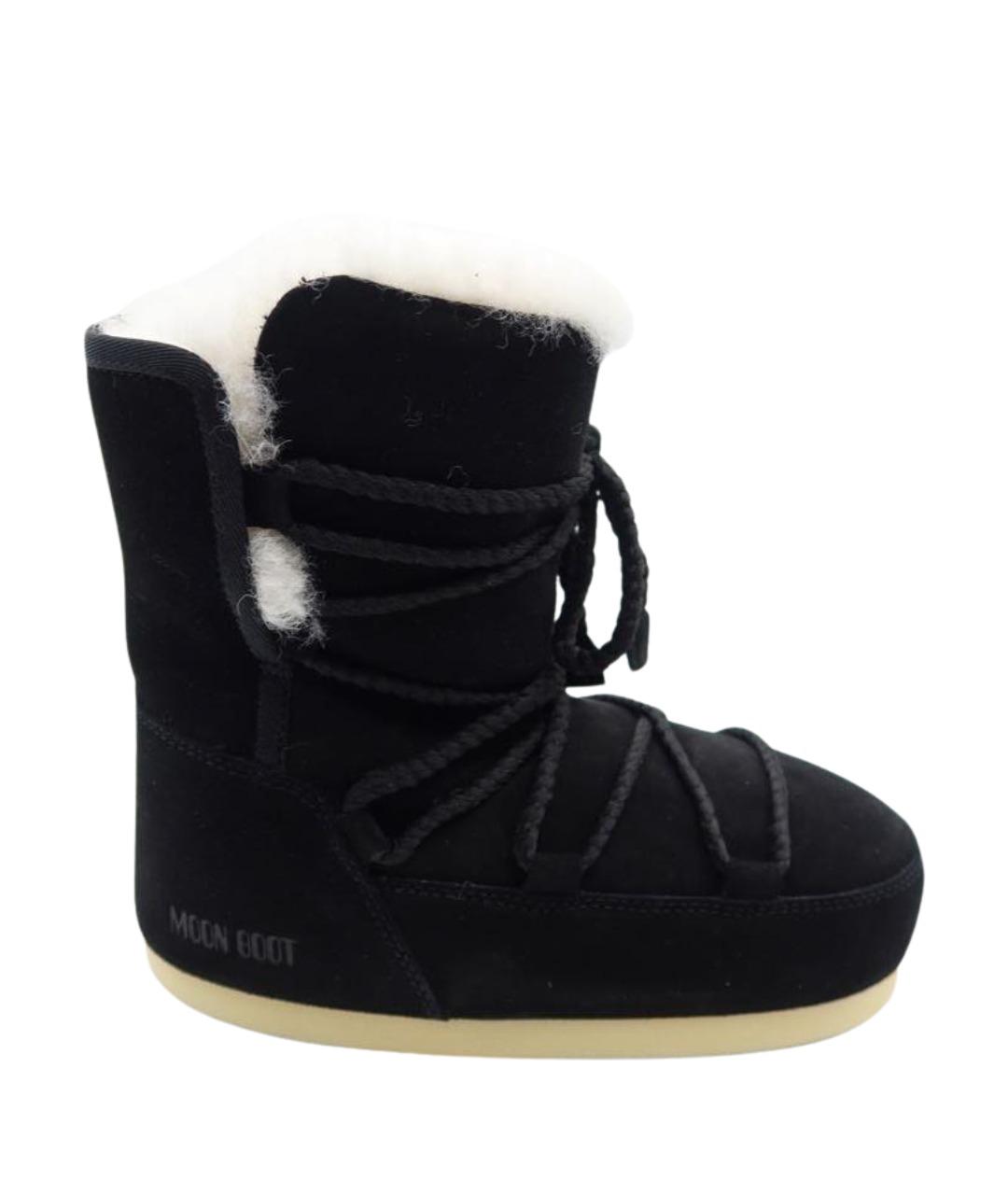 MOON BOOT Черные замшевые ботинки, фото 1