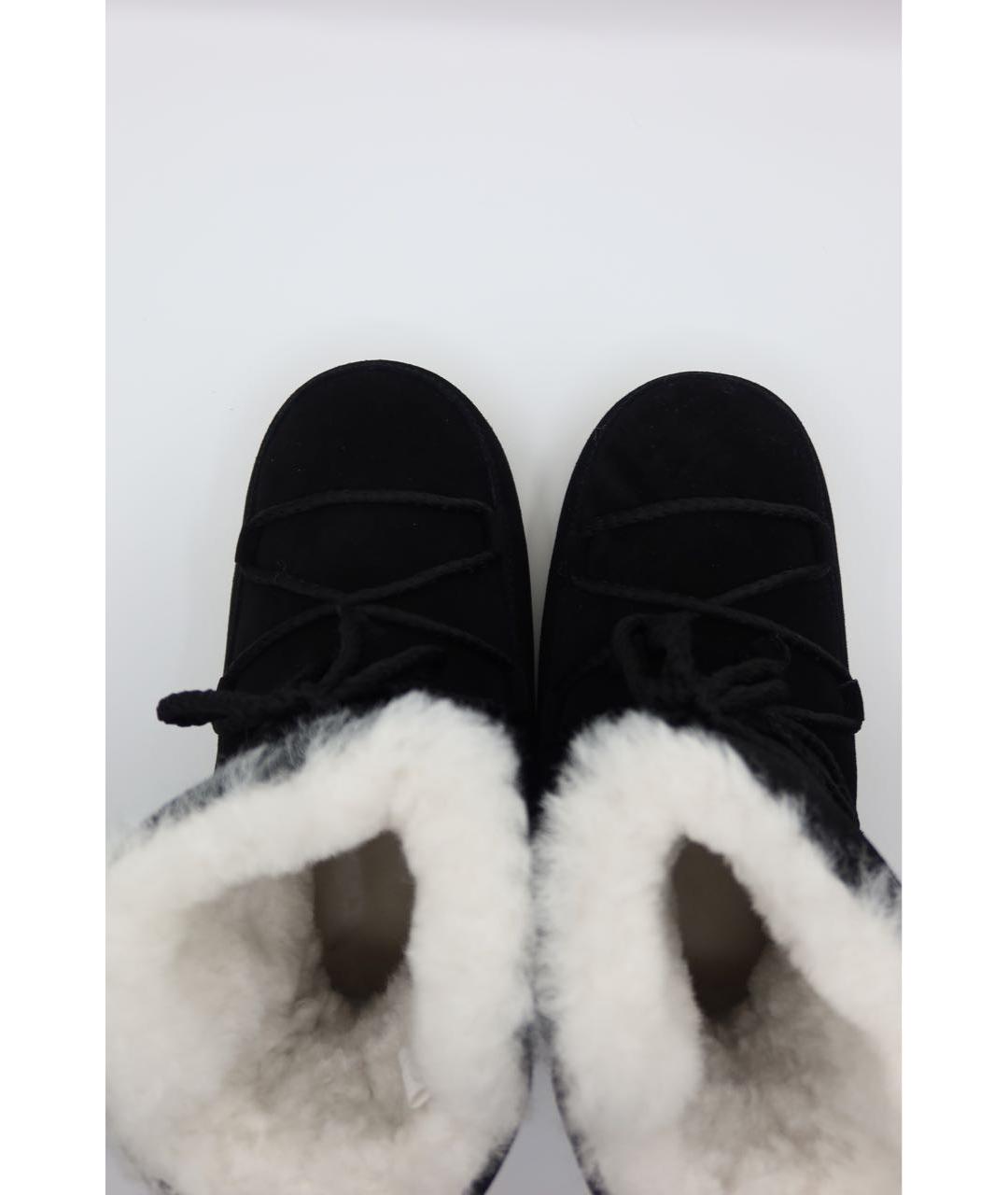 MOON BOOT Черные замшевые ботинки, фото 7