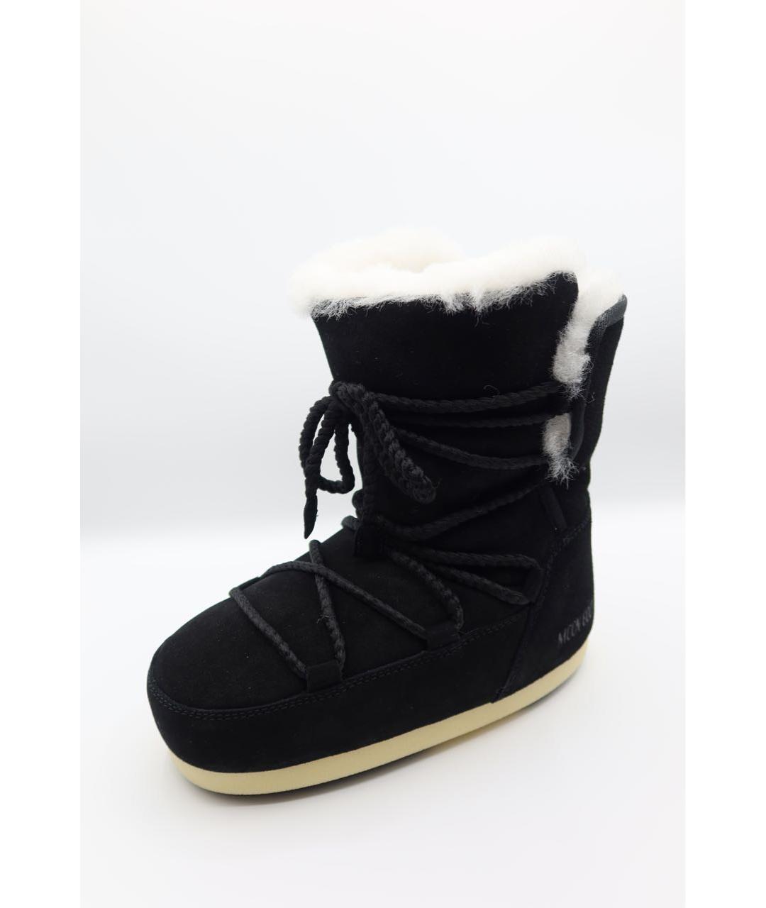 MOON BOOT Черные замшевые ботинки, фото 3