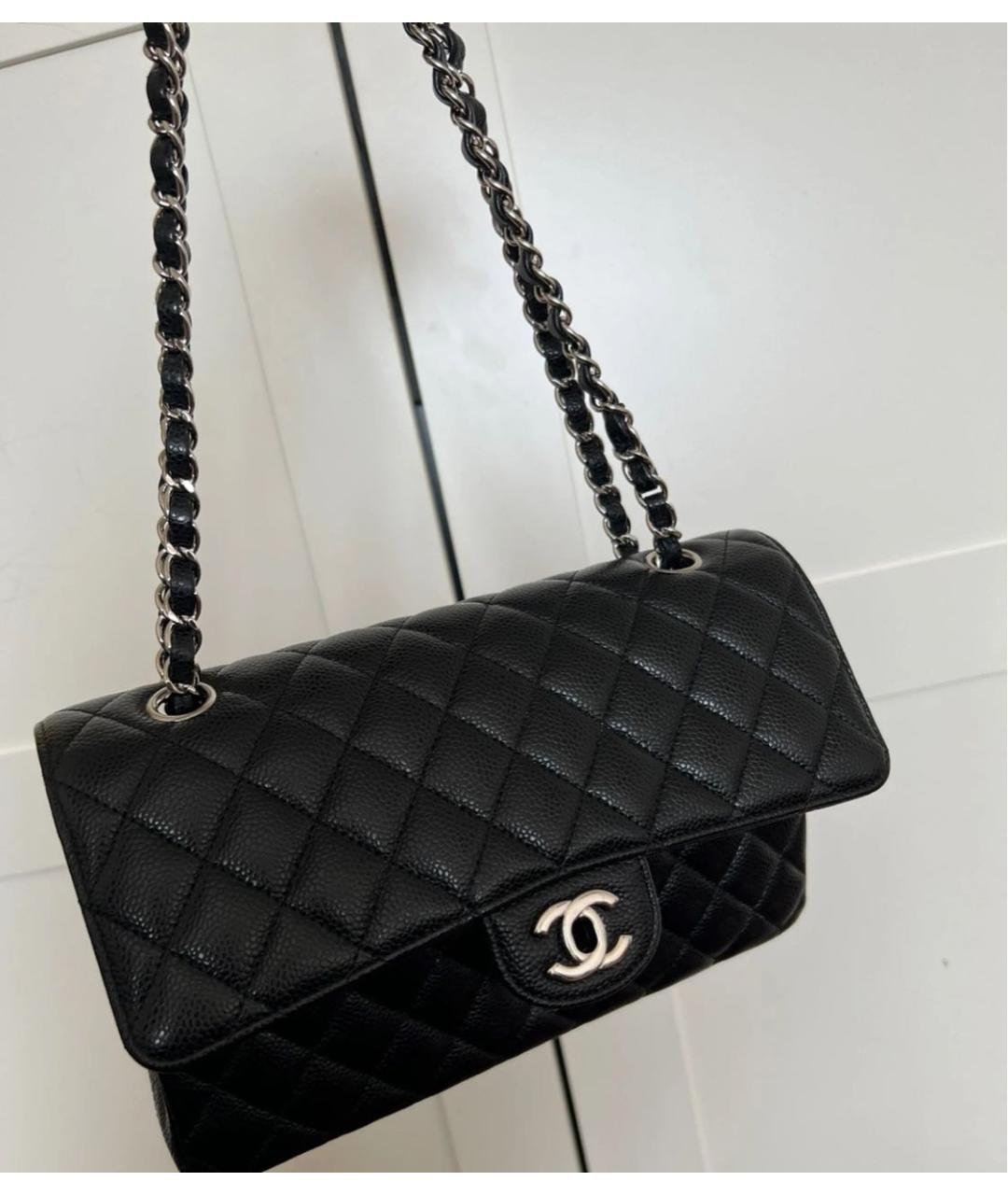 CHANEL Черная кожаная сумка через плечо, фото 2