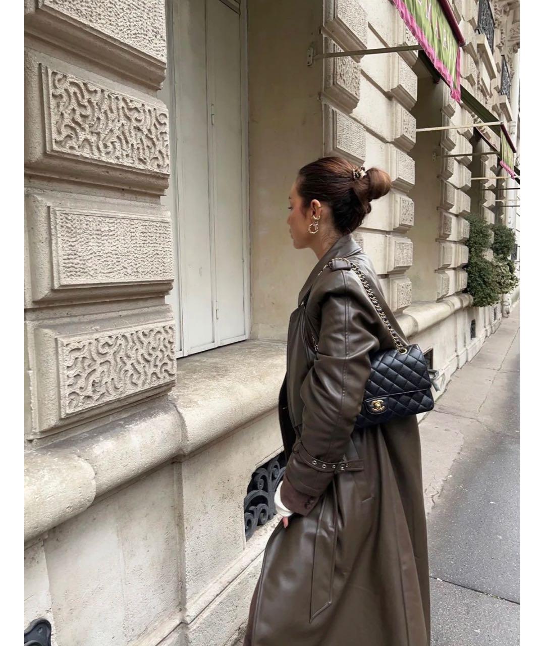 CHANEL Черная кожаная сумка через плечо, фото 4