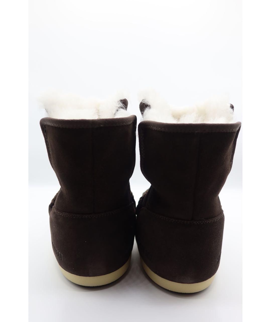 MOON BOOT Коричневые замшевые ботинки, фото 5