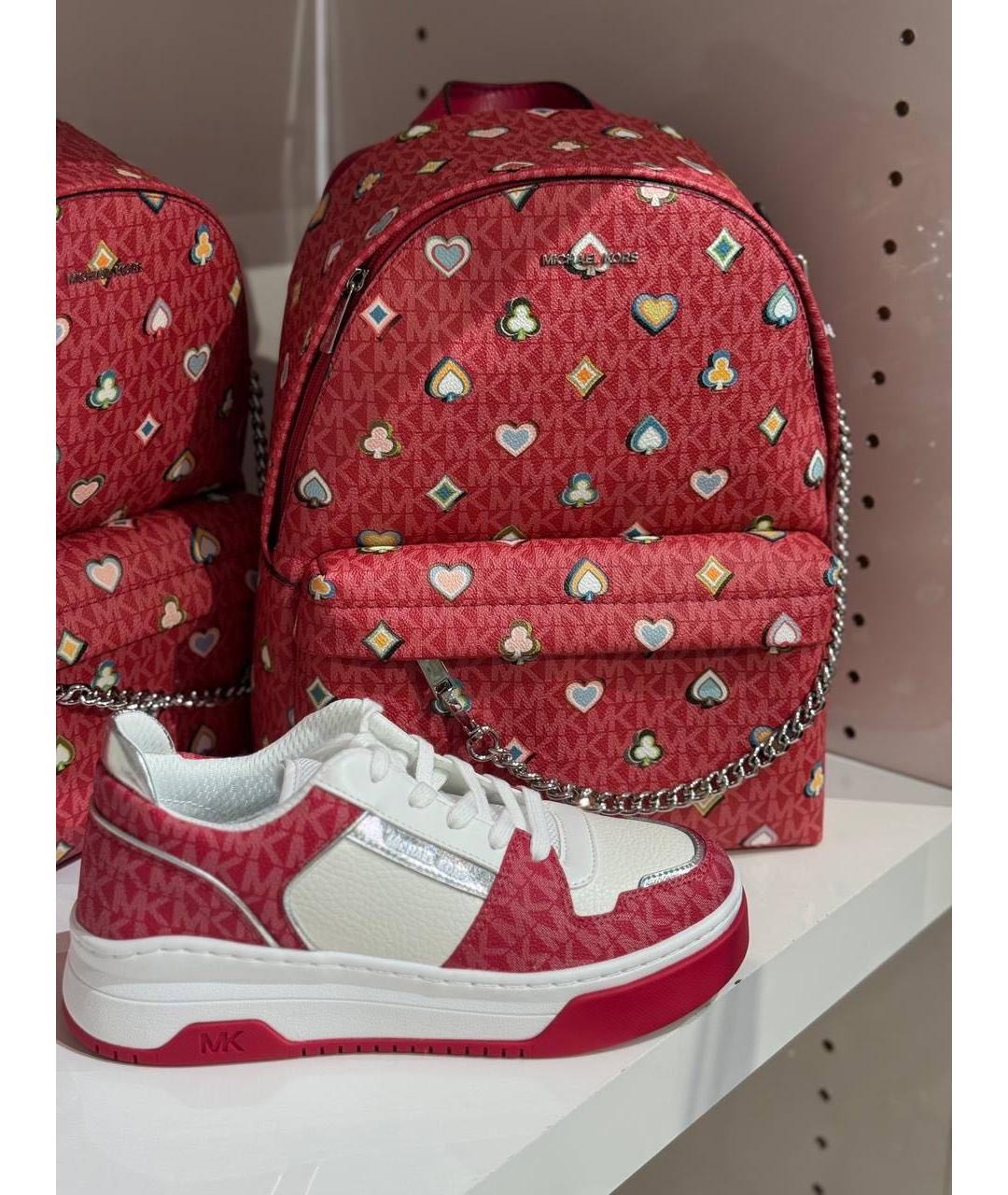 MICHAEL KORS Красный рюкзак из искусственной кожи, фото 2