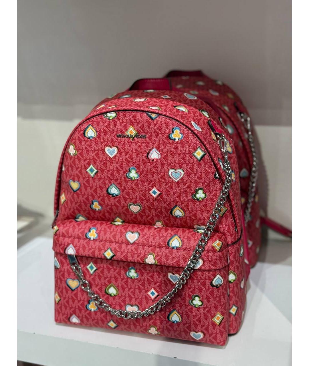 MICHAEL KORS Красный рюкзак из искусственной кожи, фото 3