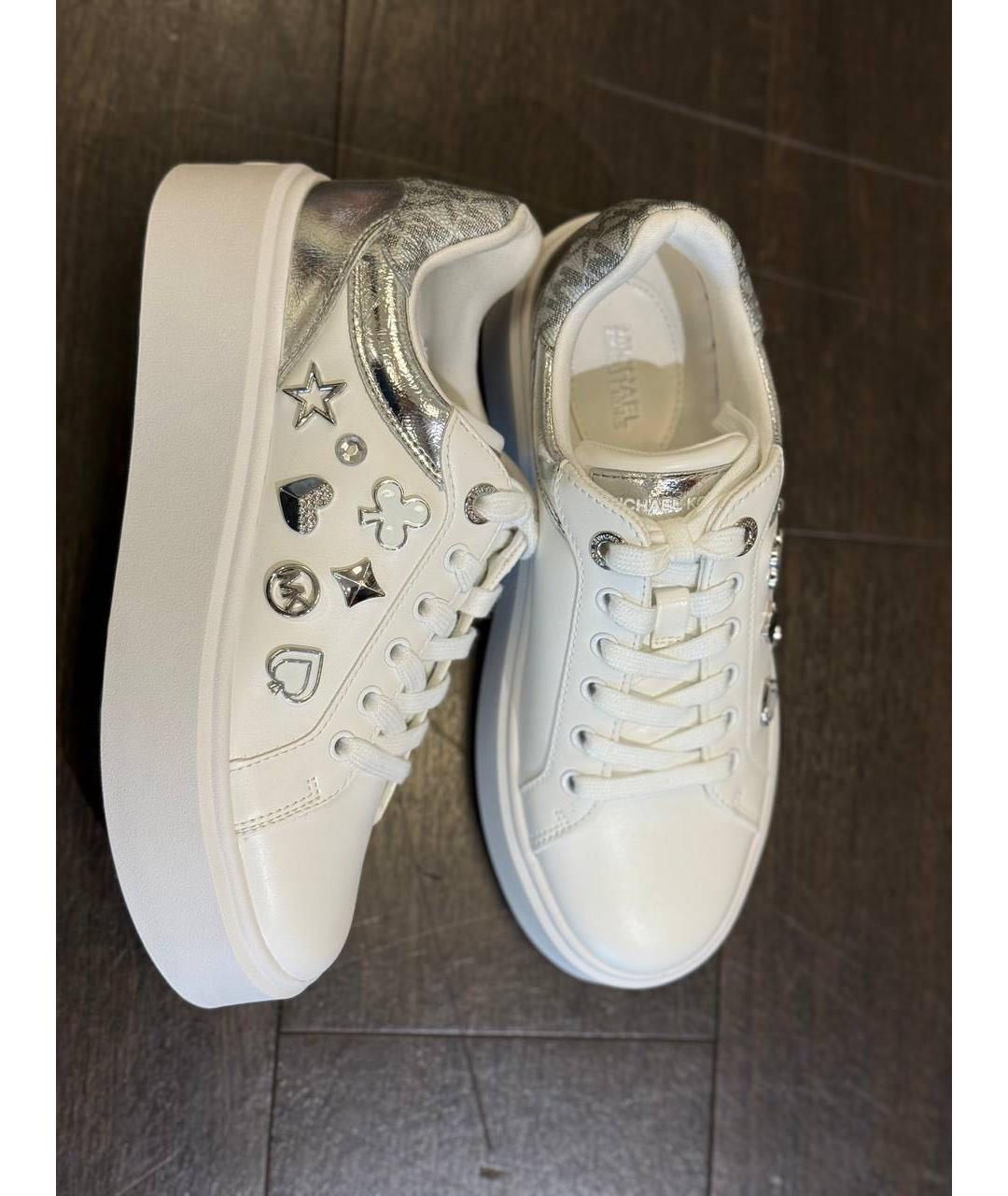 MICHAEL KORS Белые кеды из искусственной кожи, фото 4