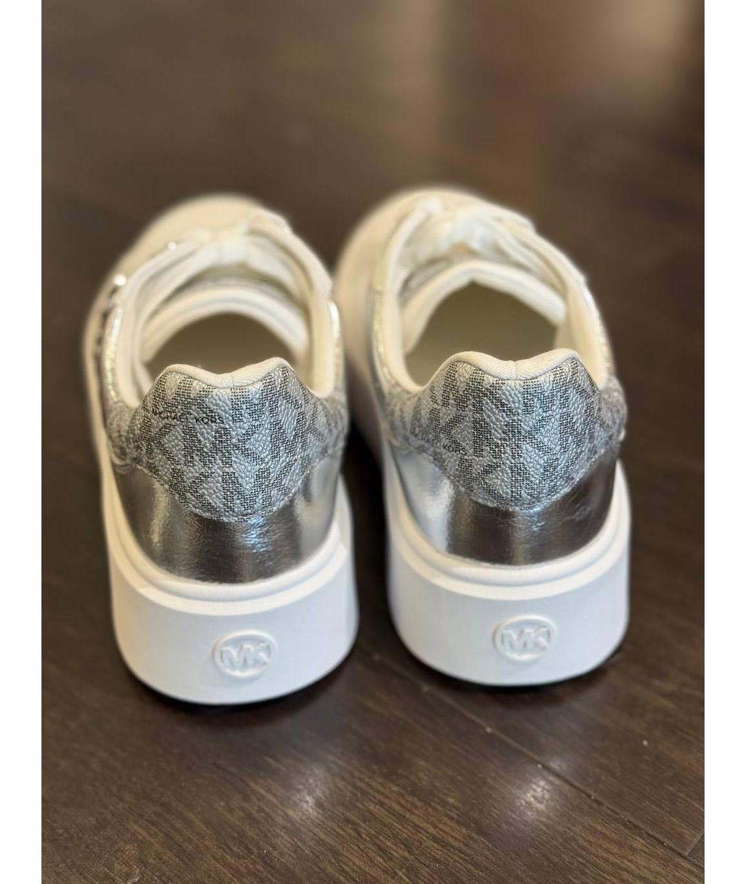 MICHAEL KORS Белые кеды из искусственной кожи, фото 3