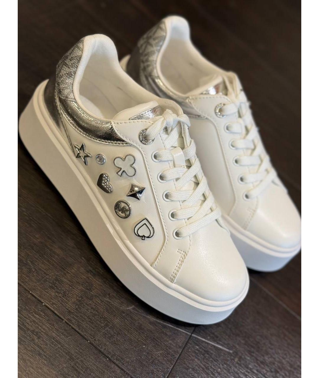 MICHAEL KORS Белые кеды из искусственной кожи, фото 5