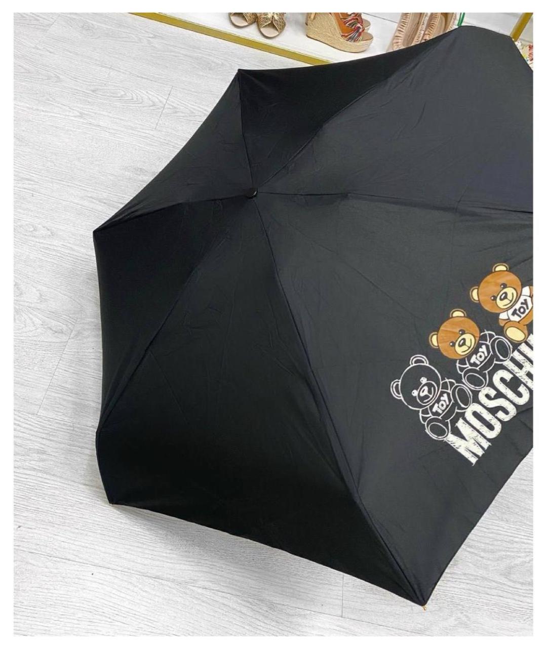 MOSCHINO Черный зонт, фото 3