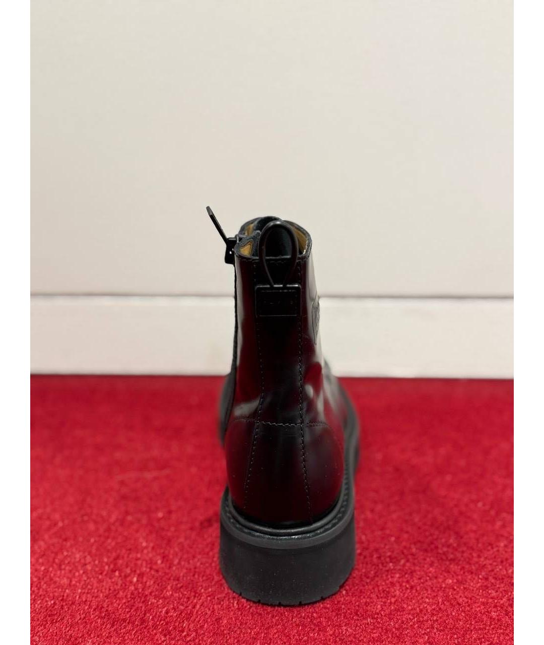 KENZO Черные кожаные ботинки, фото 4
