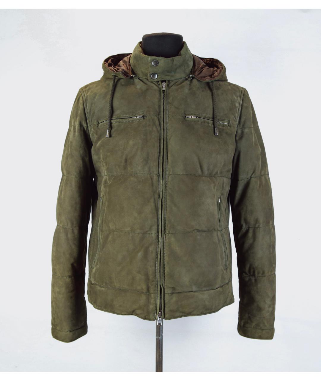 BRUNELLO CUCINELLI Зеленая замшевая куртка, фото 1