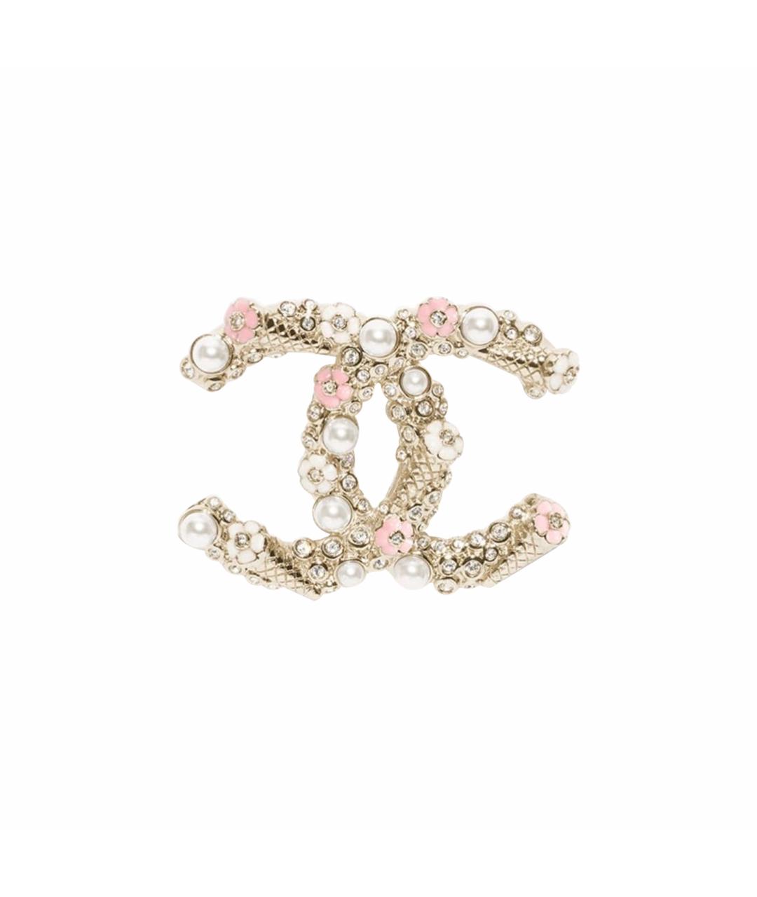 CHANEL Золотая металлическая булавка / брошь, фото 1