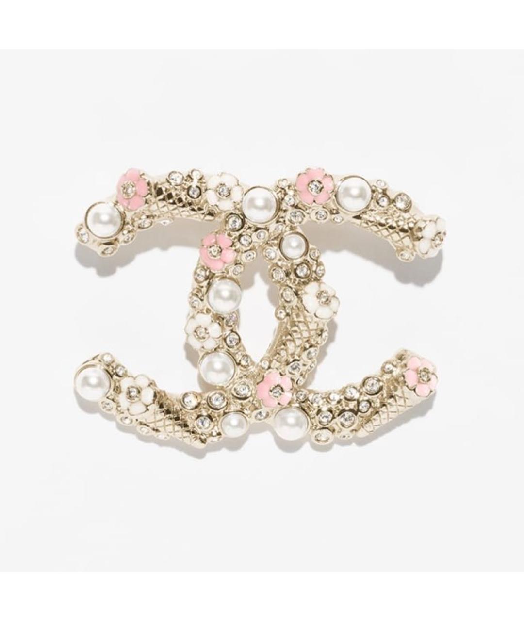 CHANEL Золотая металлическая булавка / брошь, фото 3