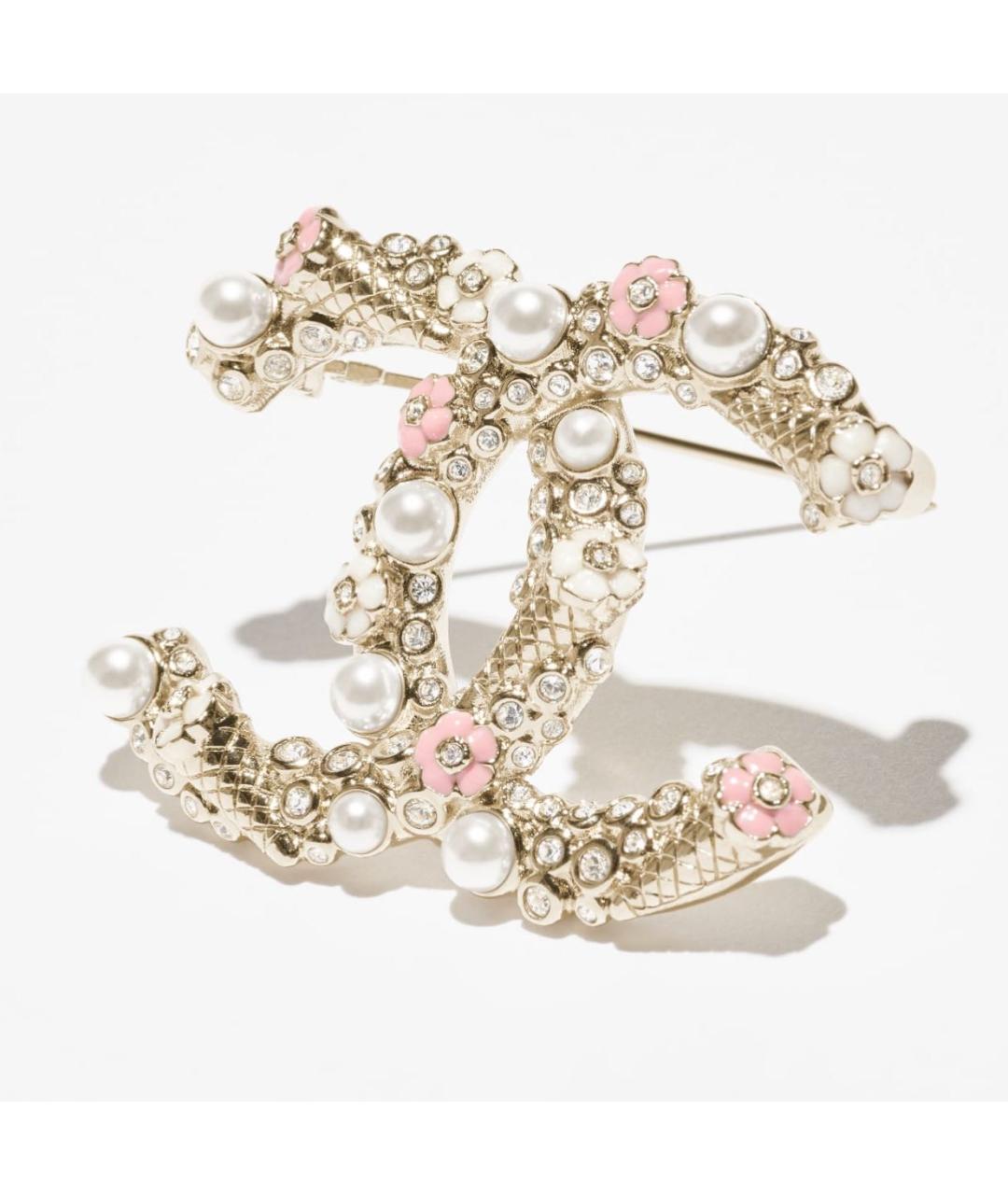 CHANEL Золотая металлическая булавка / брошь, фото 2