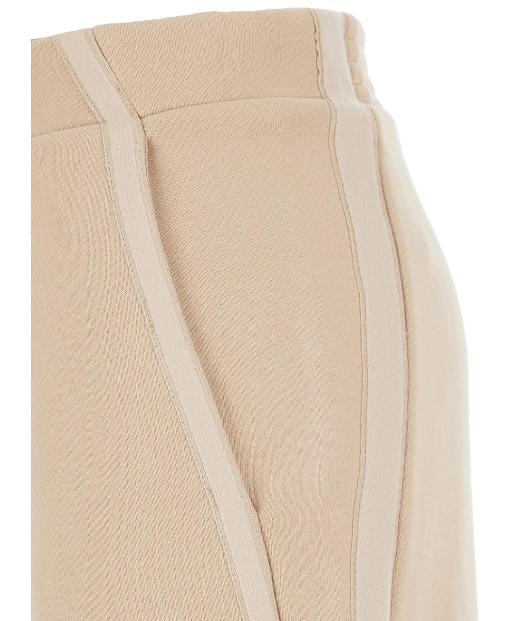 MAX MARA Бежевые хлопковые прямые брюки, фото 2