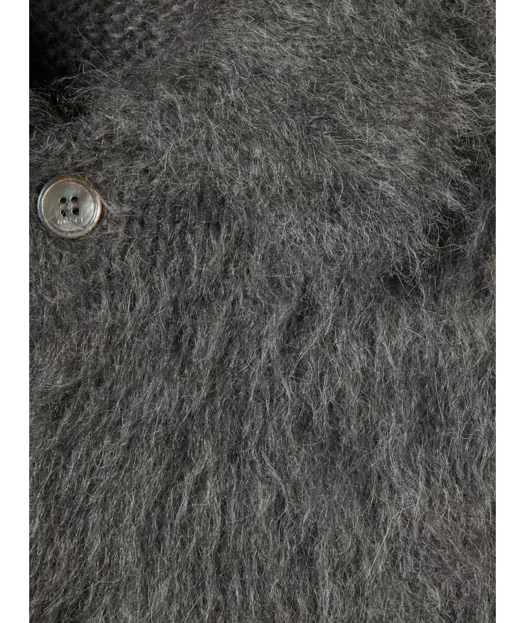 GUCCI Серый шерстяной кардиган, фото 6