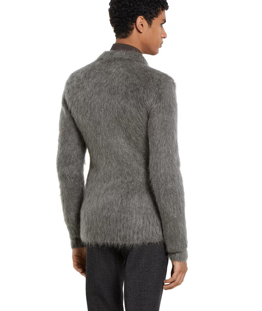GUCCI Серый шерстяной кардиган, фото 4