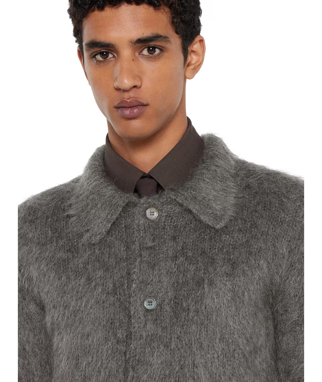 GUCCI Серый шерстяной кардиган, фото 5