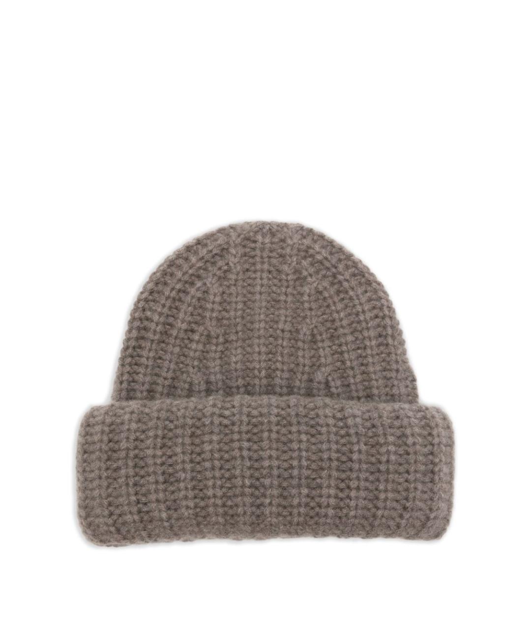 LISA YANG Коричневая кашемировая шапка, фото 1