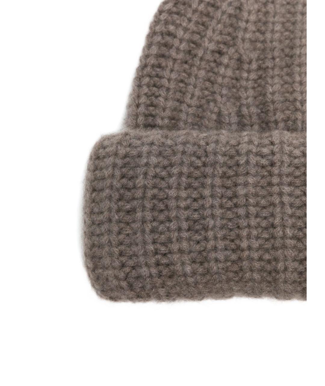 LISA YANG Коричневая кашемировая шапка, фото 3