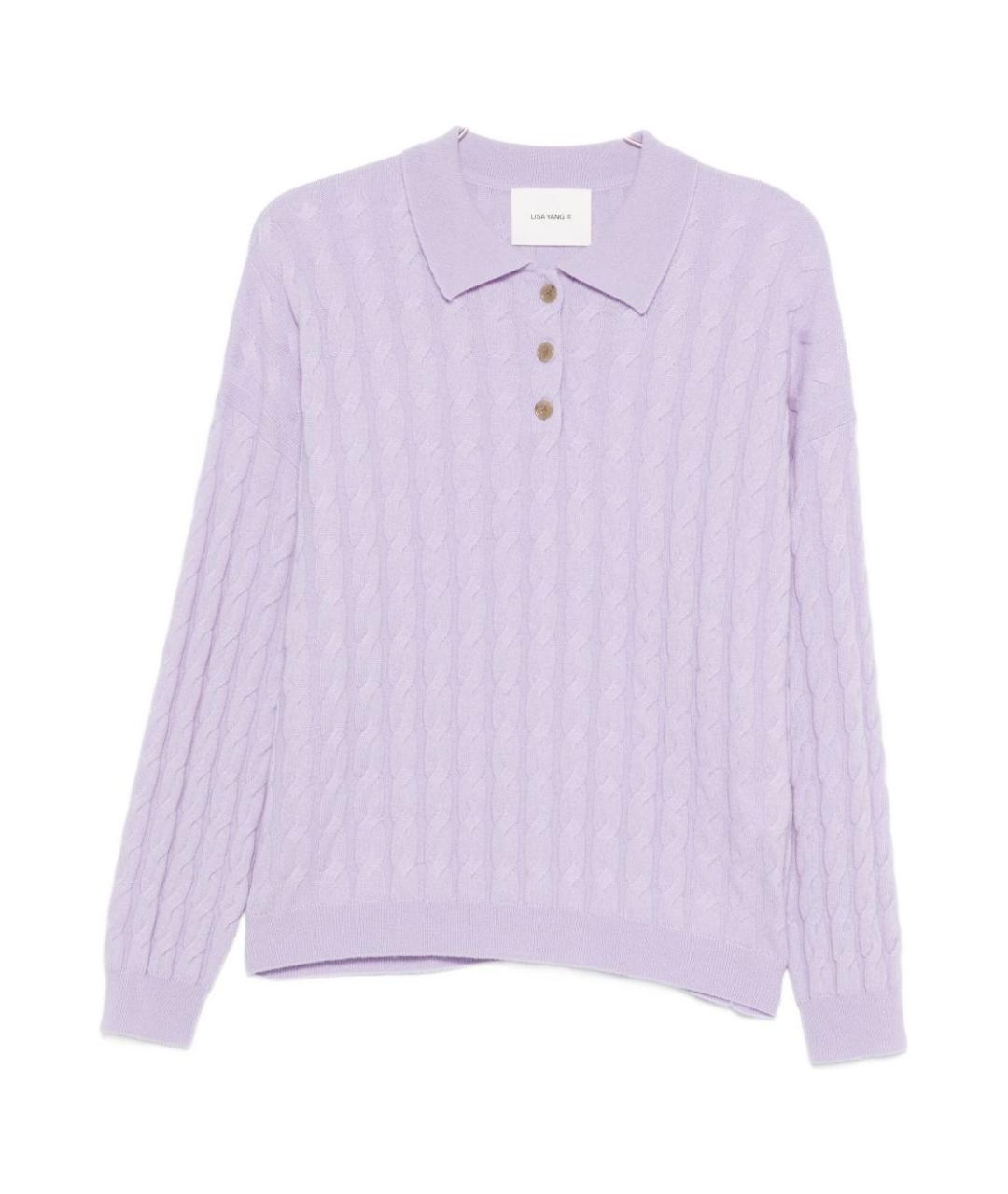 LISA YANG Фиолетовый кашемировый джемпер / свитер, фото 1