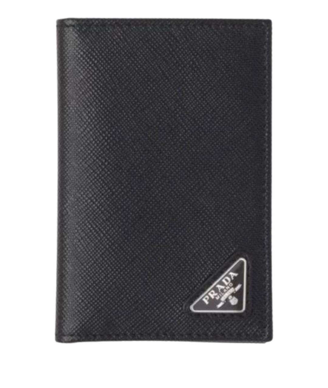 PRADA Черный кардхолдер из лакированной кожи, фото 1
