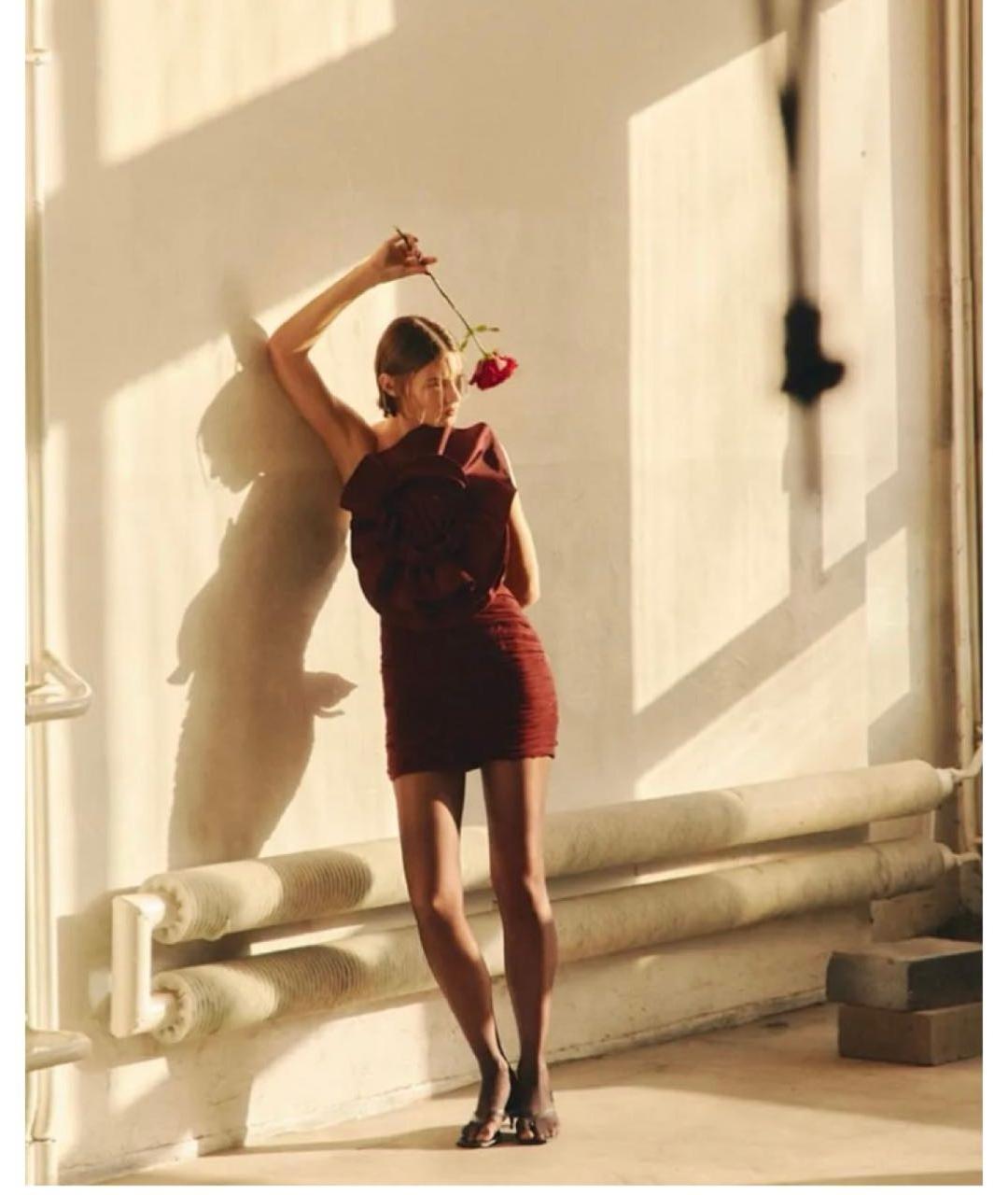 MAGDA BUTRYM Бордовое коктейльное платье, фото 4