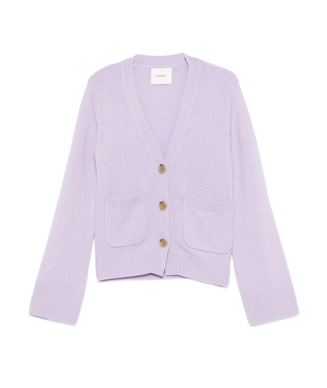 LISA YANG Фиолетовый кашемировый кардиган, фото 1