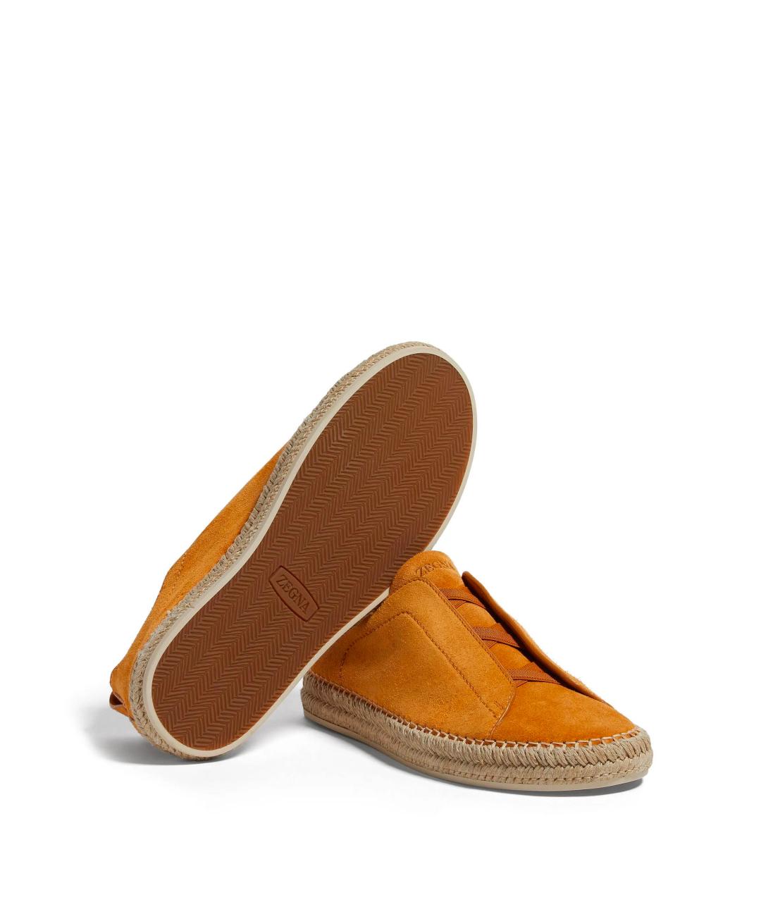 ZEGNA Оранжевое замшевые эспадрильи, фото 5