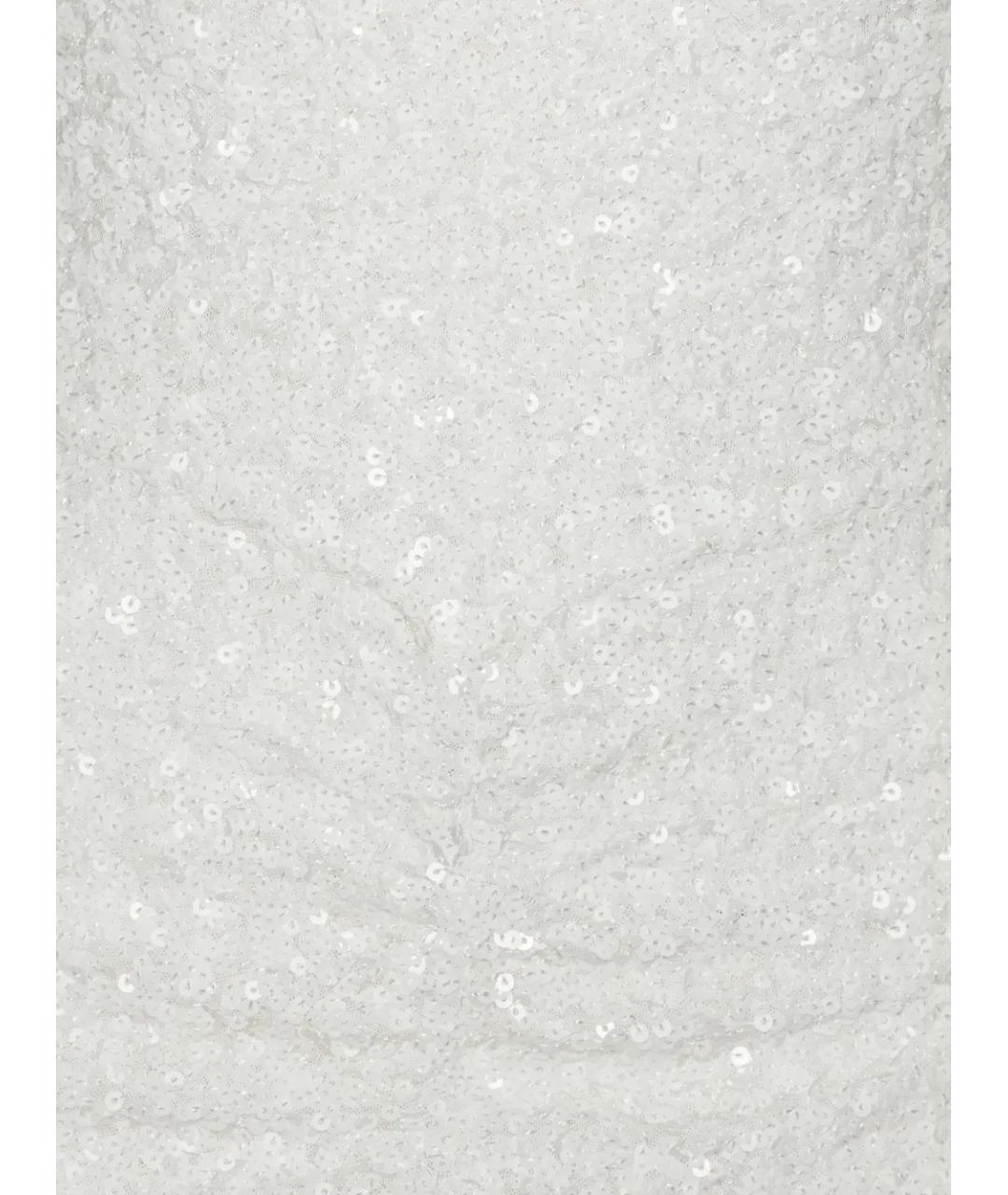 ROTATE Белое полиэстеровое коктейльное платье, фото 5