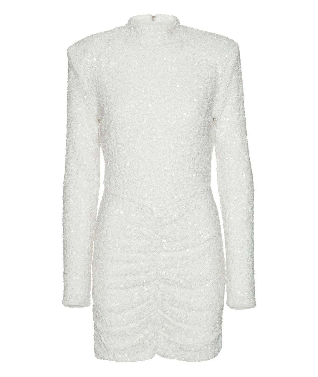 ROTATE Белое полиэстеровое коктейльное платье, фото 1