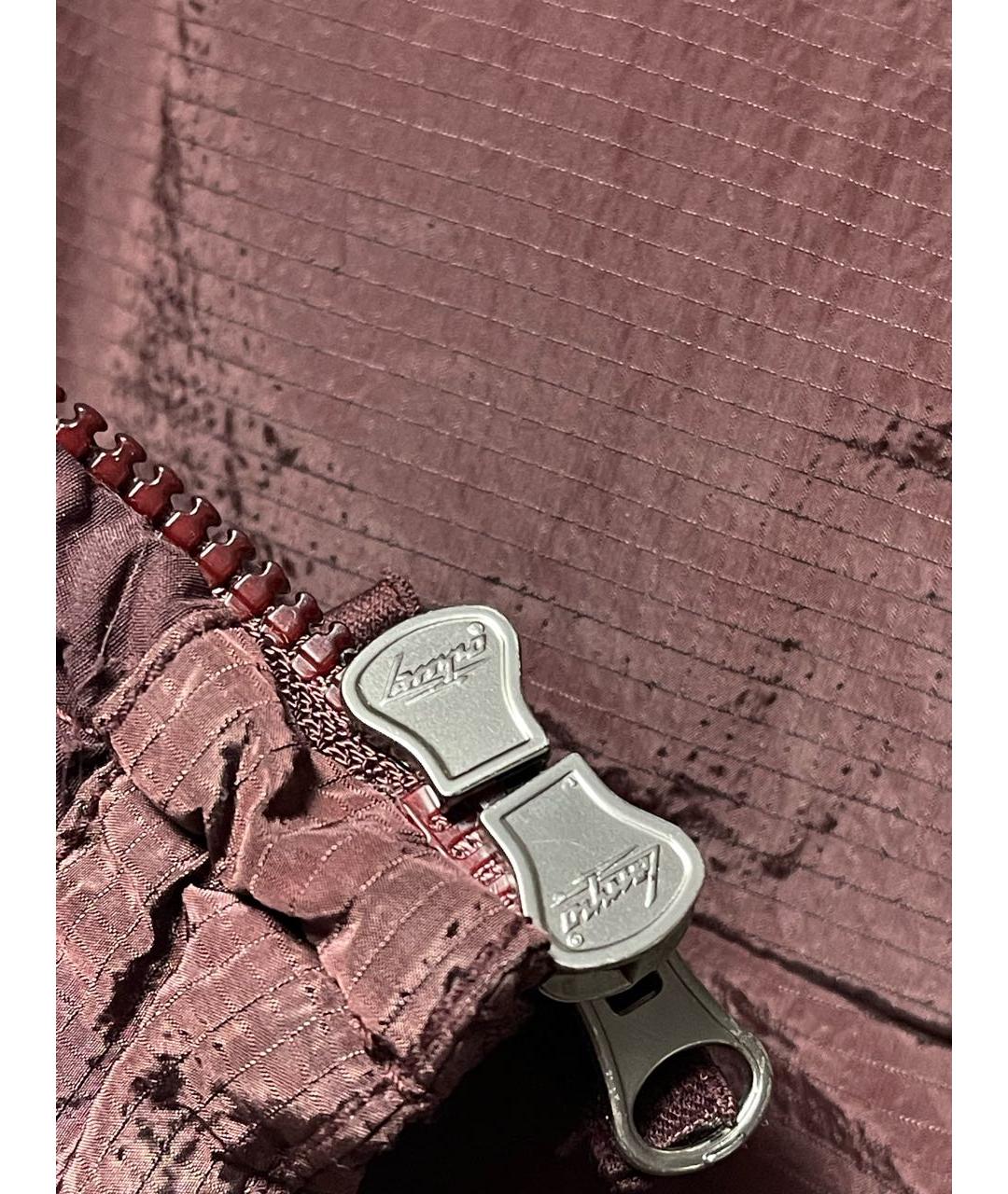 STONE ISLAND Бордовый полиамидовый пуховик, фото 8