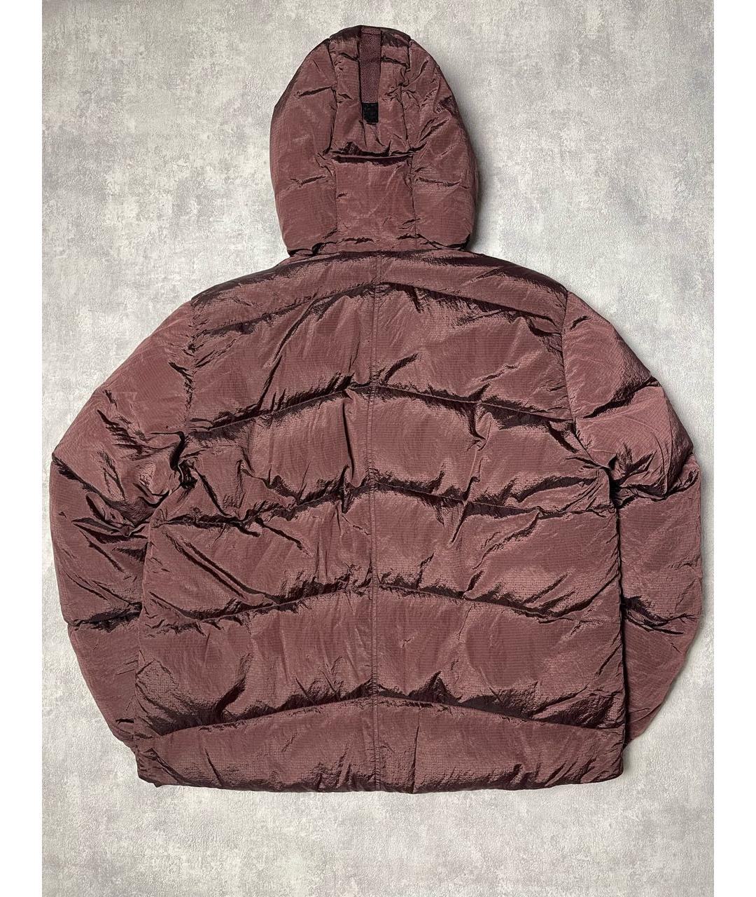 STONE ISLAND Бордовый полиамидовый пуховик, фото 2