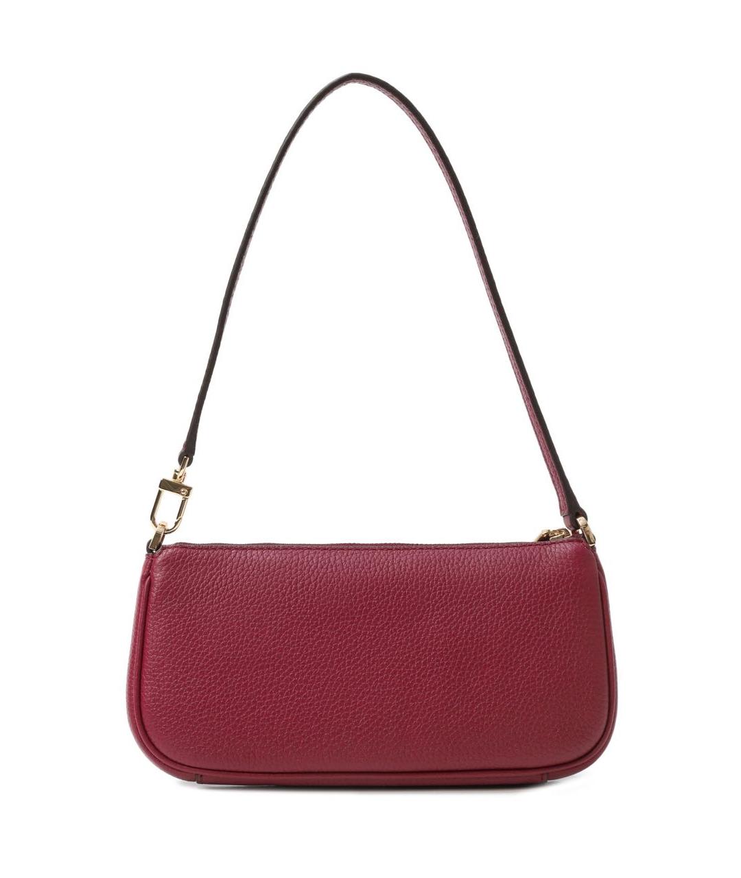 MICHAEL KORS Бордовая кожаная сумка с короткими ручками, фото 3