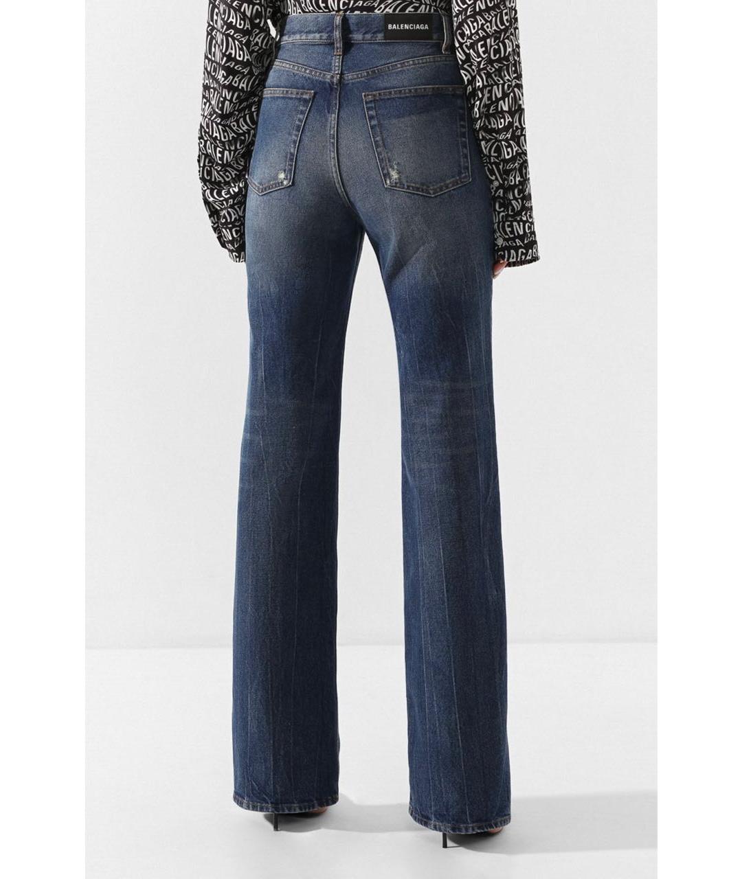 BALENCIAGA Темно-синие прямые джинсы, фото 3