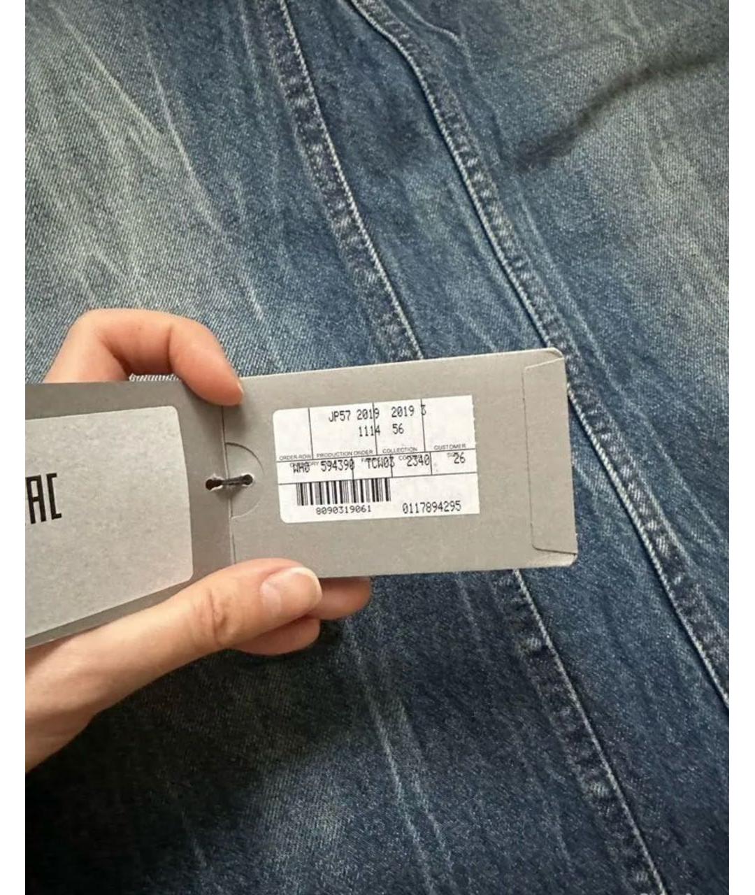 BALENCIAGA Темно-синие прямые джинсы, фото 5