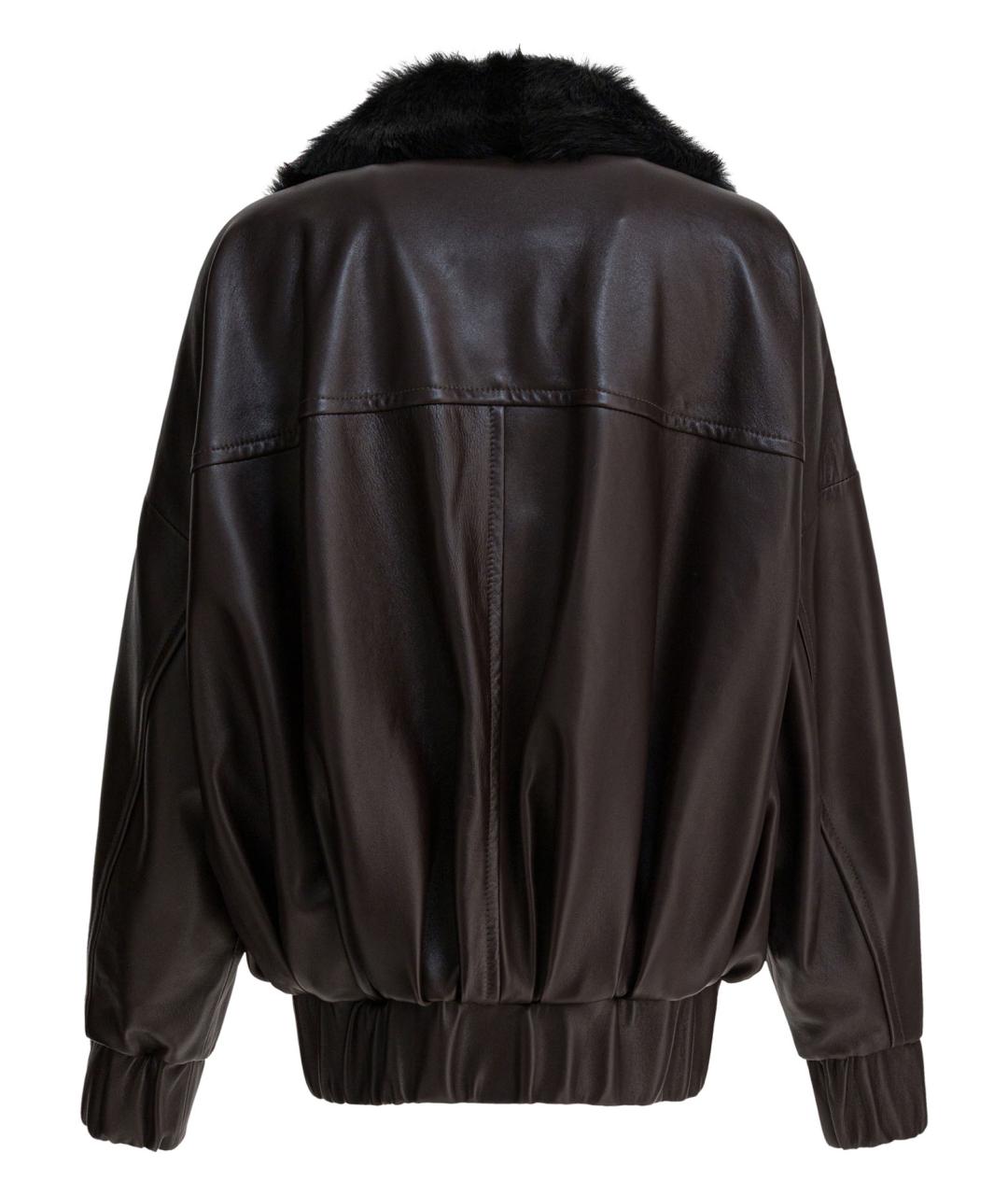 KHAITE Черная кожаная куртка, фото 2