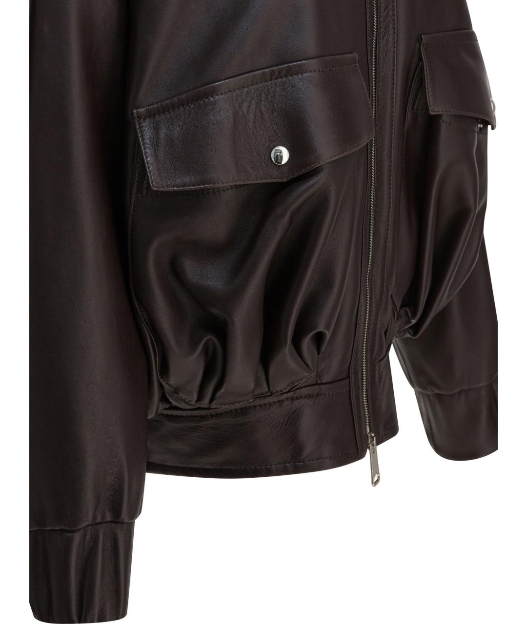 KHAITE Черная кожаная куртка, фото 4